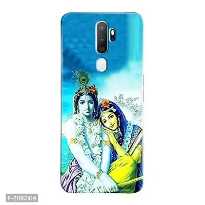 Dugvio? Poly Carbonate Back Cover Case for Oppo A5 2020 / Oppo A9 2020 - Lord Radhe Krishna, Radhe
