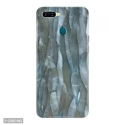 Dugvio? Printed Designer Hard Back Case Cover for Oppo A7 / Oppo A12 / Oppo A5S (Grey Marble Effect)