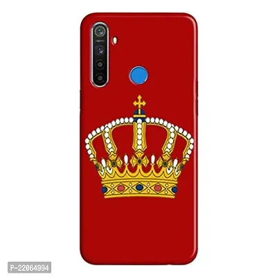 Dugvio? Printed Designer Matt Finish Hard Back Cover Case for Realme 5S / Realme 5 / Realme 5i - King Crown