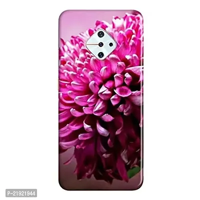 Dugvio? Polycarbonate Printed Hard Back Case Cover for Vivo S1 Pro (Pink Flower Art)