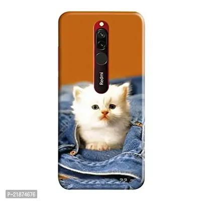 Dugvio Printed Colorful Jeans Pattern, Cat, Sweet Cat, Cat Designer Back Case Cover for Xiaomi Redmi 8 / Redmi 8 (Multicolor)