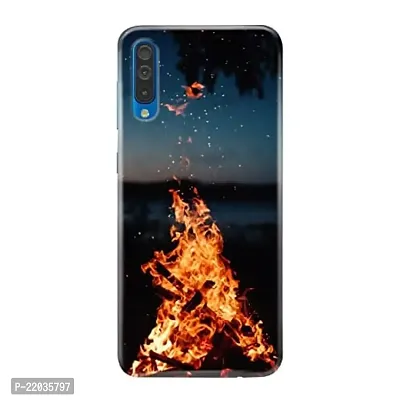 Dugvio? Printed Designer Matt Finish Hard Back Case Cover for Samsung Galaxy A50 / Samsung A50 / SM-A505F/DS (Fire Effect, Travelling)