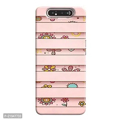 Dugvio? Polycarbonate Printed Hard Back Case Cover for Samsung Galaxy A80 / Samsung A90 (Floral Pattern Border)