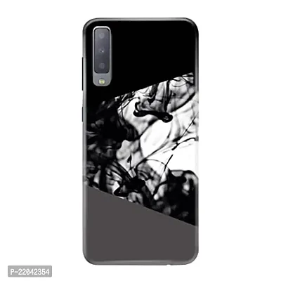 Dugvio? Printed Designer Matt Finish Hard Back Case Cover for Samsung Galaxy A7 (2018) / Samsung A7 (2018) / SM-A750F/DS (Smoke Effect with Black)