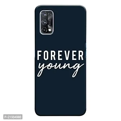 Dugvio? Printed Designer Matt Finish Hard Back Cover Case for Realme X7 - Forever Young Motivation Quotes