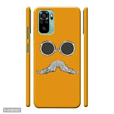 Dugvio? Printed Designer Matt Finish Hard Back Cover Case for Xiaomi Redmi Note 10 / Redmi Note 10S - Goggles with Mustache