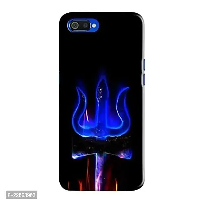 Dugvio? Printed Designer Matt Finish Hard Back Cover Case for Realme C1 - Shiva Trishul, Shiva-thumb0