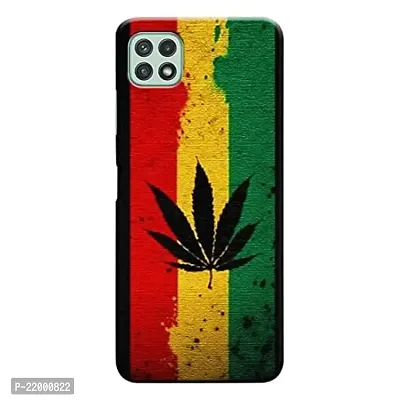 Dugvio? Printed Designer Matt Finish Hard Back Cover Case for Samsung Galaxy A22 (5G) - Weed Colorful