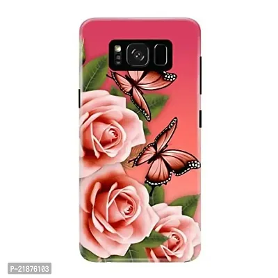 Dugvio Printed Colorful Rose Flower, Butterfly, Red Rose Designer Back Case Cover for Samsung Galaxy S8 Plus/Samsung S8+ / G955G (Multicolor)