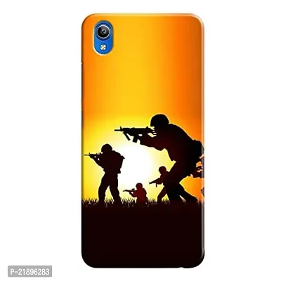 Dugvio? Polycarbonate Printed Colorful Army Camoflage Army Designer Hard Back Case Cover for Vivo Y1S (Multicolor)