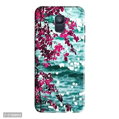 Dugvio? Polycarbonate Printed Hard Back Case Cover for Samsung Galaxy A6 / Samsung A6 (2018)/ SM-A600F/DS (Pink Floral)-thumb0