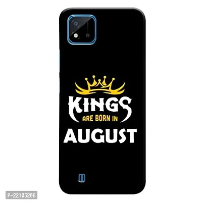 Dugvio? Printed Hard Back Cover Case for Realme C20 / Realme C20A / Realme C11 (2021) - Kings are Born in August