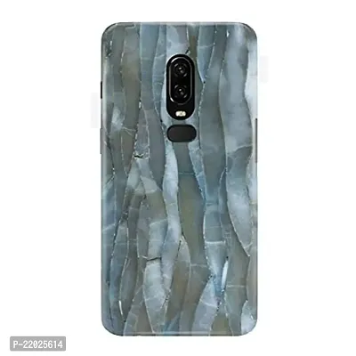 Dugvio? Printed Designer Hard Back Case Cover for OnePlus 6 (Grey Marble Effect)