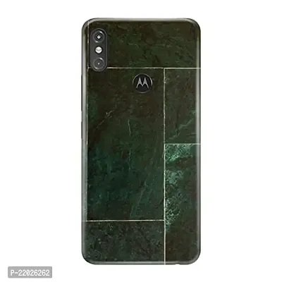 Dugvio? Printed Designer Hard Back Case Cover for Motorola Moto One Power (Green Marble)