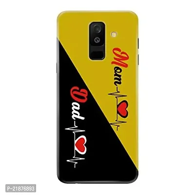 Dugvio? Polycarbonate Printed Colorful Mom  Dad, Mom  Dad, Maa and Papa Designer Hard Back Case Cover for Samsung Galaxy A6 Plus/Samsung A6 Plus (2018) (Multicolor)