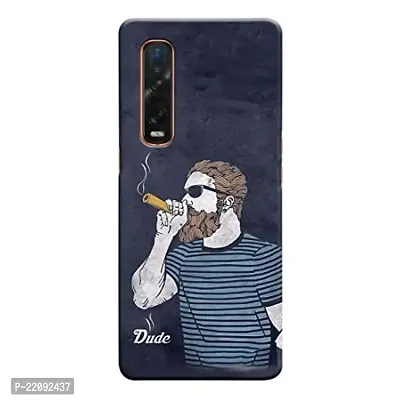 Dugvio? Printed Hard Back Case Cover for Oppo Find X2 Pro (Smoking Man Dude Style)