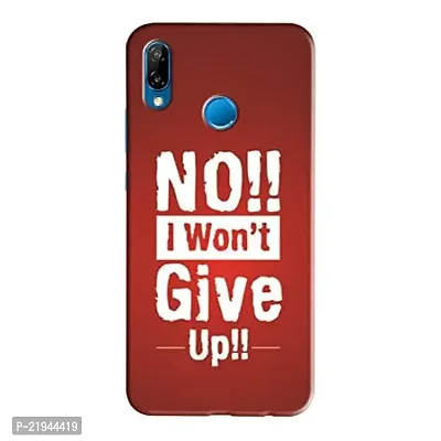 Dugvio? Polycarbonate Printed Hard Back Case Cover for Huawei Honor Nova 3i (Motivation Quotes Never give up)
