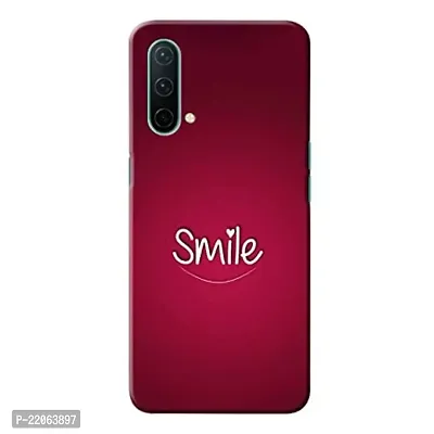 Dugvio? Printed Designer Matt Finish Hard Back Cover Case for OnePlus Nord CE - Smile