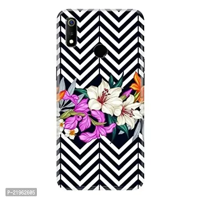 Dugvio? Poly Carbonate Back Cover Case for Realme 3 Pro - Floral Pattern Effect
