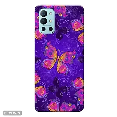 Dugvio? Printed Hard Back Cover Case for OnePlus 9R / OnePlus 9R (5G) - Purple Butterfly