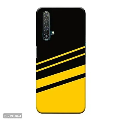 Dugvio? Poly Carbonate Back Cover Case for Realme X3 / Realme X3 Super Zoom - Yellow and Black Texture