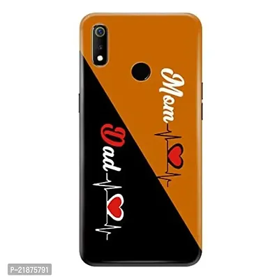 Dugvio? Polycarbonate Printed Colorful Mom  Dad, Mom and Dad, Maa, Papa Designer Hard Back Case Cover for Oppo Realme 3 / Realme 3 (Multicolor)