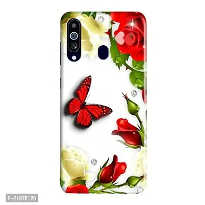 Dugvio? Printed Designer Back Case Cover for Samsung Galaxy M40 / Samsung M40 / SM-M405G/DS (Red Rose with Butterfly)