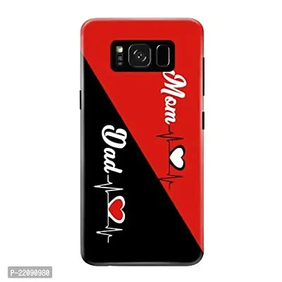 Dugvio? Printed Colorful Mom Dad Mummy Papa Red and Black Designer Hard Back Case Cover for Samsung Galaxy S8 Plus/Samsung S8+ / G955G (Multicolor)