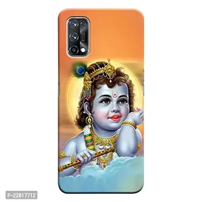 Dugvio? Printed Designer Matt Finish Hard Back Cover Case for Realme X7 - Lord Krishna Little Krishna