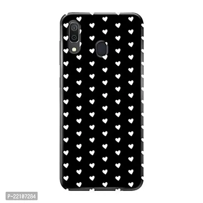 Dugvio Black Heart Designer Hard Back Case Cover for Samsung Galaxy A30 / Samsung A30/ SM-A305F/DS (Multicolor)