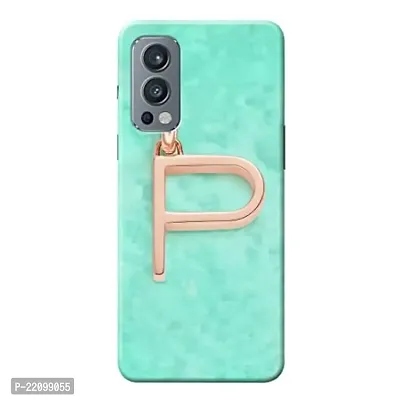 Dugvio? Printed Hard Back Cover Case for OnePlus Nord 2 (5G) - P Name Alphabet-thumb0