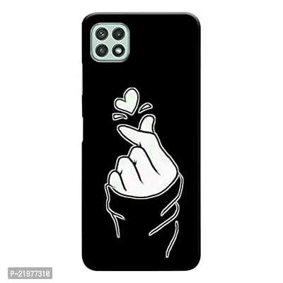 Dugvio? Printed Designer Matt Finish Hard Back Cover Case for Samsung Galaxy A22 (5G) - Cute Girls Heart