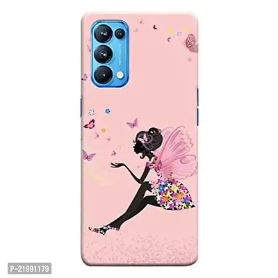 Dugvio Printed Designer Back Cover Case for Oppo Reno 5 Pro/Oppo Reno 5 Pro (5G) - Butterfly Angel-thumb0