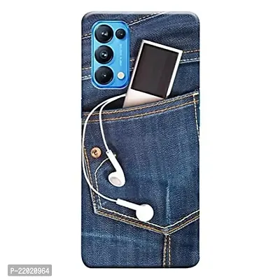 Dugvio? Printed Designer Hard Back Case Cover for Oppo Reno 5 Pro/Oppo Reno 5 Pro (5G) (Pocket Jeans Art)