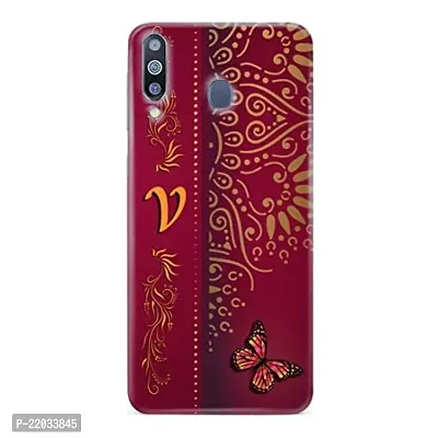 Dugvio? Printed Designer Matt Finish Hard Back Case Cover for Samsung Galaxy M30 / Samsung M30 / SM-M305F/DS (V Name Alphabet)