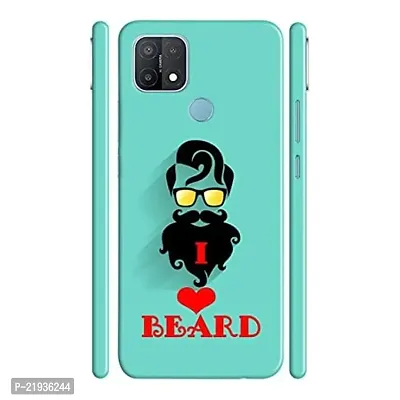 Dugvio? Polycarbonate Printed Hard Back Case Cover for Oppo A15 / Oppo A15S (I Love Beard)