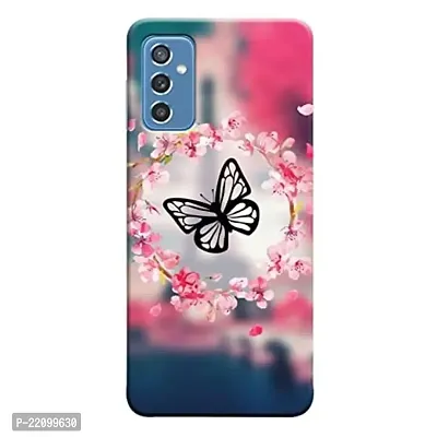 Dugvio? Printed Matt Finish Back Case Cover for Samsung Galaxy M52 (5G) (Pink Butterfly Theme)