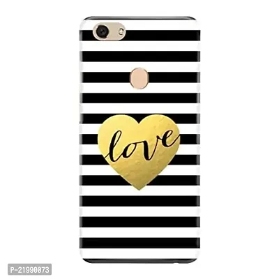 Dugvio? Printed Designer Back Cover Case for Oppo A5 - Love Heart with Black Texture-thumb0