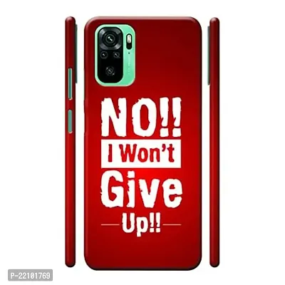 Dugvio? Printed Hard Back Cover Case for Xiaomi Redmi Note 10 / Redmi Note 10S - Motivation Quotes Never give up-thumb0