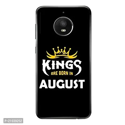 Dugvio? Polycarbonate Printed Hard Back Case Cover for Motorola Moto E4 Plus (Kings are Born in August)