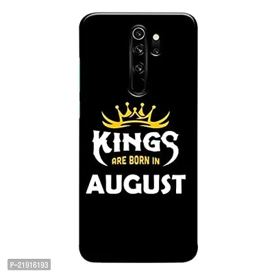 Dugvio? Polycarbonate Printed Hard Back Case Cover for Xiaomi Redmi Note 8 Pro (Kings are Born in August)