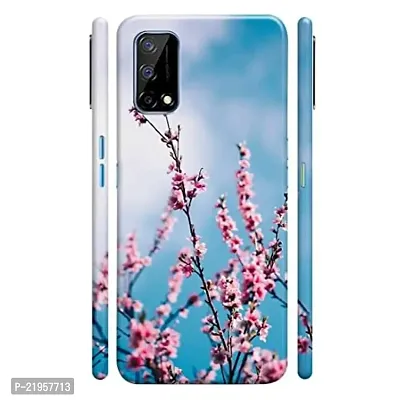 Dugvio? Poly Carbonate Back Cover Case for Realme Narzo 30 Pro 5G - Pink Floral with Sky