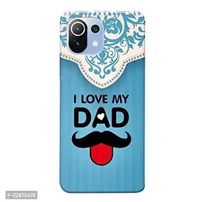 Dugvio? Printed Designer Back Cover Case for Xiaomi Mi 11 Lite/Xiaomi Mi 11 Lite 5G / Xiaomi 11 Lite NE 5G - I Love My dad-thumb0
