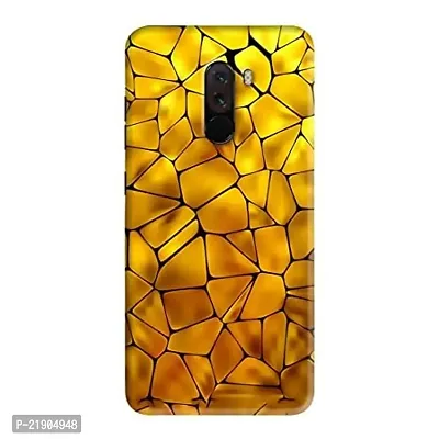 Dugvio? Polycarbonate Printed Colorful Golden Design Art Designer Hard Back Case Cover for Xiaomi Redmi Poco F1 / Redmi Poco F1 (Multicolor)-thumb0