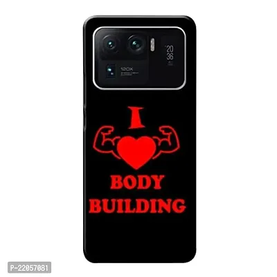 Dugvio? Printed Designer Matt Finish Hard Back Cover Case for Xiaomi Mi 11 Ultra - I Love Body Building-thumb0