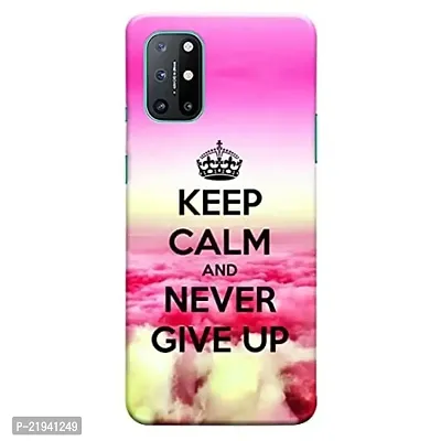 Dugvio? Polycarbonate Printed Hard Back Case Cover for OnePlus 8T (Keep Calm and Never give up)-thumb0