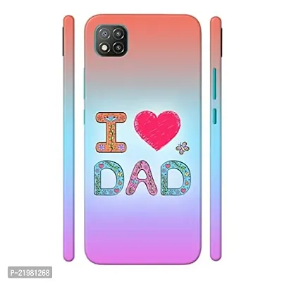 Dugvio? Printed Designer Hard Back Case Cover for Xiaomi Redmi Poco C3 (I Love Dad Pink)