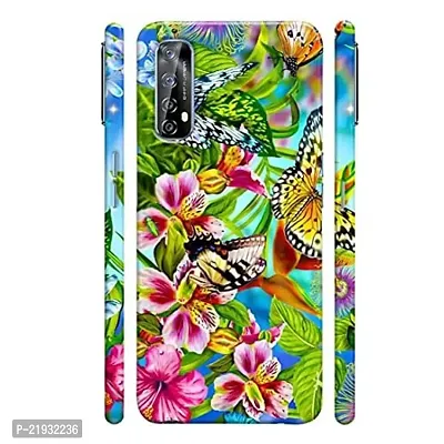 Dugvio? Polycarbonate Printed Hard Back Case Cover for Realme 7 / Narzo 20 Pro (Butterfly Painting)