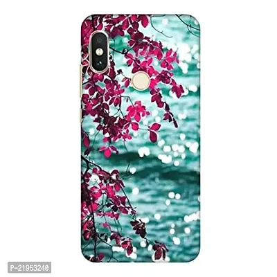 Dugvio? Polycarbonate Printed Hard Back Case Cover for Xiaomi Redmi Note 6 Pro (Pink Floral)-thumb0