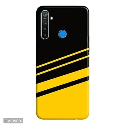 Dugvio? Printed Designer Back Cover Case for Realme 5S / Realme 5 / Realme 5i - Yellow and Black Texture